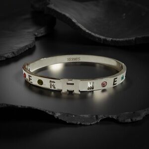 Silver Bracelet with Multicolor Stones